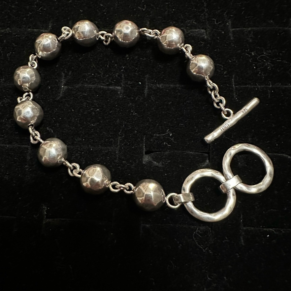 Sterling Silver Beaded Bracelet